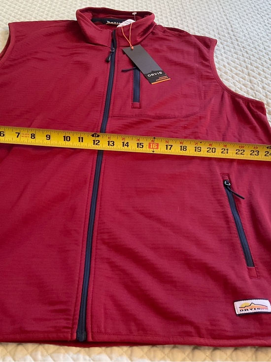 Orvis Other - Orvis Burgundy Zip-Front Men's Vest with Navy Trim
